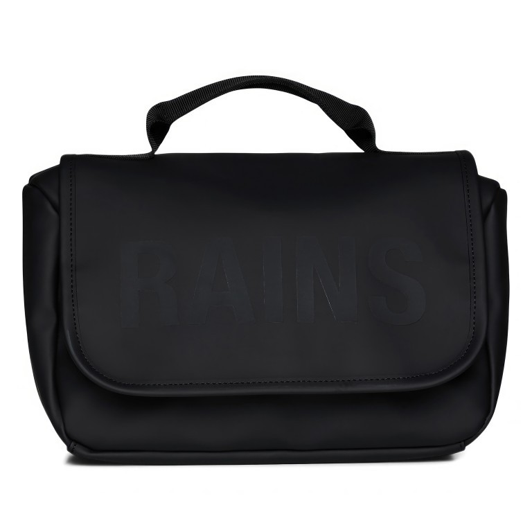 Kulturbeutel Texel Wash Bag Black, Farbe: schwarz, Marke: Rains, EAN: 5711747558123, Abmessungen in cm: 27x16x12, Bild 1 von 4