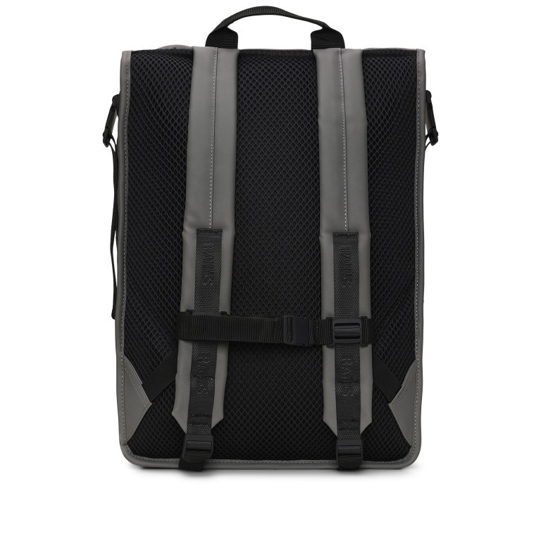 Rucksack Trail Rolltop Backpack mit Laptopfach 15 Zoll Grey, Farbe: grau, Marke: Rains, EAN: 5711747571047, Abmessungen in cm: 36x47x13, Bild 2 von 5