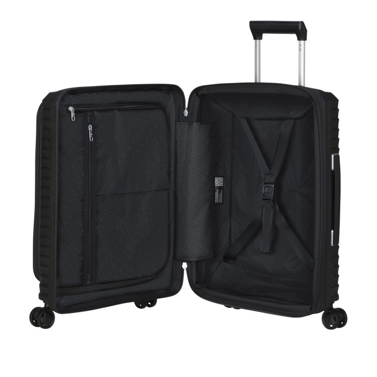 Handgepäck-Trolley Upscape Spinner 55 Easy Access Black, Farbe: schwarz, Marke: Samsonite, EAN: 5400520262783, Abmessungen in cm: 40x55x23, Bild 9 von 15