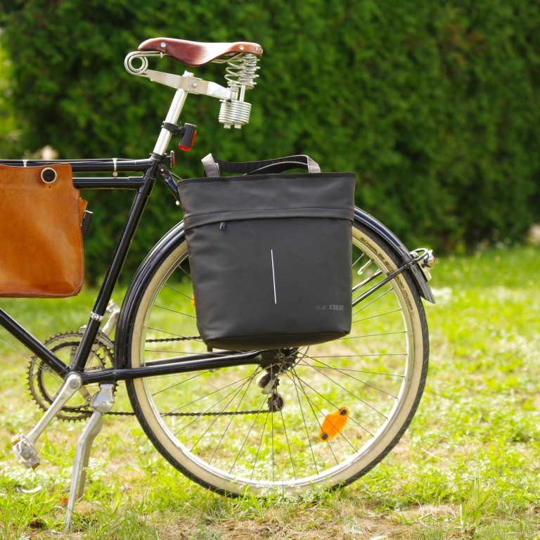 Fahrradtasche Shopper mit Gepäckträgerbefestigung Rot, Farbe: rot/weinrot, Marke: Blackbeat, EAN: 8720088707067, Abmessungen in cm: 31x37x14, Bild 6 von 8