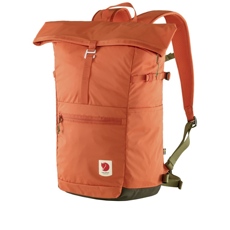 Rucksack High Coast Foldsack Volumen 24 Liter Rowan Red, Farbe: orange, Marke: Fjällräven, EAN: 7323450598174, Abmessungen in cm: 26x45x20, Bild 2 von 11