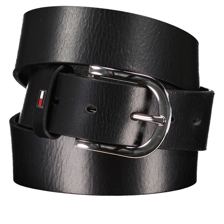 Gürtel New Danny Belt für Damen Bundweite 85 CM Masters Black, Farbe: schwarz, Marke: Tommy Hilfiger, EAN: 8718941024734, Bild 1 von 3