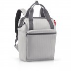 Rucksack Allrounder R Herringbone Grey, Farbe: grau, Marke: Reisenthel, EAN: 4012013738869, Abmessungen in cm: 31x39x17, Bild 2 von 5