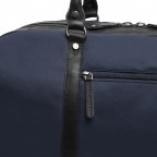 Reisetasche Washed Canvas & Wax Pull Up Tornio, Farbe: schwarz, blau/petrol, Marke: The Chesterfield Brand, Abmessungen in cm: 53x30x27, Bild 7 von 8